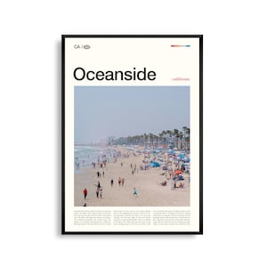 Oceanside Print Kalifornien, Oceanside Wand Kunst, Oceanside Poster, Oceanside Foto, Oceanside Pier, Hafen Strand, Mission San Luis Rey