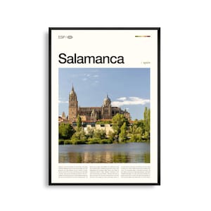 Salamanca Spanien Wandkunst, Historisches Stadtbild und Kathedrale Druck, Salamanca Poster, Malerische Kastilien Fotografie, Spanisches Erbe