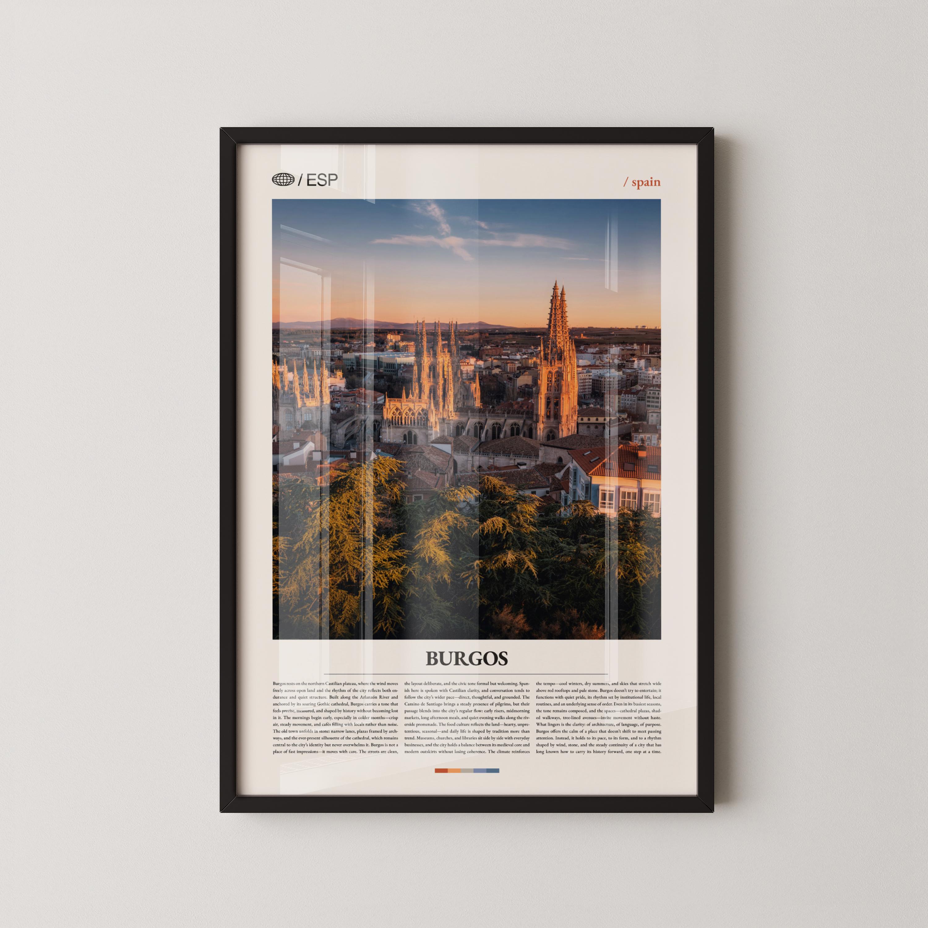 Burgos Spain Wall Art, Historic Cathedral City Print, Burgos Poster, Scenic Castile and León Photography, Northern Spain Decor