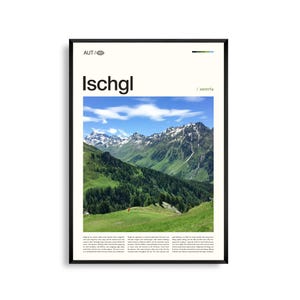 Ischgl Österreich Wand Kunst, Alpines Dorf und Sonnenuntergang Berglandschaft Druck, Ischgl Poster, Malerische Europäische Fotografie, Winter Dekor