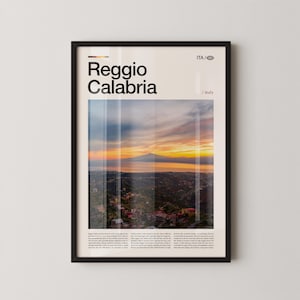 Reggio Calabria Druck, Reggio Calabria Wandkunst, Reggio Calabria Poster, Reggio Calabria Fotografie, Italienische Küstenstadt, Region Kalabrien