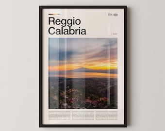 Impressão de Reggio Calabria, Arte de Parede de Reggio Calabria, Pôster de Reggio Calabria, Fotografia de Reggio Calabria, Cidade Costeira Italiana, Região da Calábria
