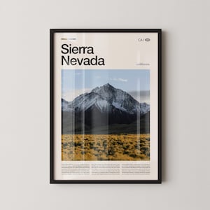 Sierra Nevada Print California, Sierra Nevada Wall Art, Sierra Nevada Poster, Sierra Nevada Photo, Yosemite National Park, Lake Tahoe