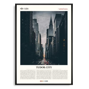 Tudor City New York Wandkunst, Historische Midtown Architektur Druck, Tudor City Poster, Malerische Manhattan Skyline Fotografie, NYC Urban Decor