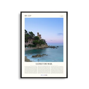 Lloret de Mar Spanien Wandkunst, Küstenortschaft Druck, Lloret de Mar Poster, Malerische Costa Brava Fotografie, Mediterraner Strand Dekor