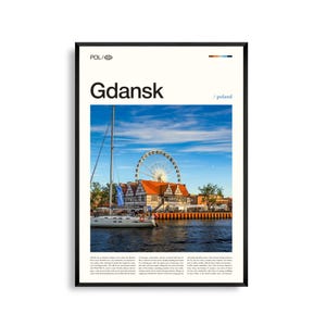 Gdańsk Poland Wall Art, Historic Waterfront and Old Town Print, Gdańsk Poster, Scenic Baltic Sea Photography, Northern Poland Decor