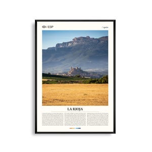 La Rioja Spanien Wandkunst, Weinberg Landschaft Druck, La Rioja Poster, Malerische Weinland Fotografie, Nordspanien Dekor