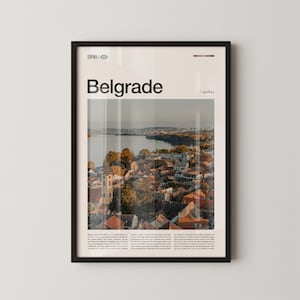 Belgrade Serbia Wall Art, Historic Riverfront Cityscape Print, Belgrade Poster, Scenic Danube and Sava Photography, Balkan Urban Decor