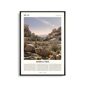 Impression du parc national de Joshua Tree en Californie, art mural du parc national de Joshua Tree, affiche de Joshua Tree, photo de Joshua Tree, tête de mort, Cholla