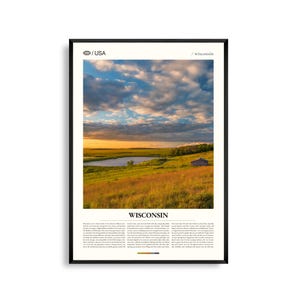 Impresión de Wisconsin, arte mural de Wisconsin, póster de Wisconsin, foto de Wisconsin, paisaje del Medio Oeste, decoración de los Grandes Lagos, arte rústico natural