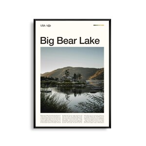 Stampa Big Bear Lake California, Arte murale Big Bear Lake, Poster Big Bear Lake, Foto Big Bear Lake, Big Bear Mountain Resort, Boulder Bay