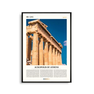 Akropolis von Athen Poster Schwarzweiß, Akropolis von Athen Wandkunst, Akropolis von Athen Poster, Akropolis von Athen Foto, Griechenland