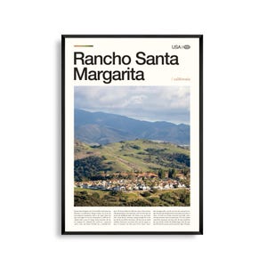 Impresión de Rancho Santa Margarita, California, Arte mural RSM, Póster de paisaje de montaña, Decoración suburbana del sur de California, Fotografía de naturaleza escénica