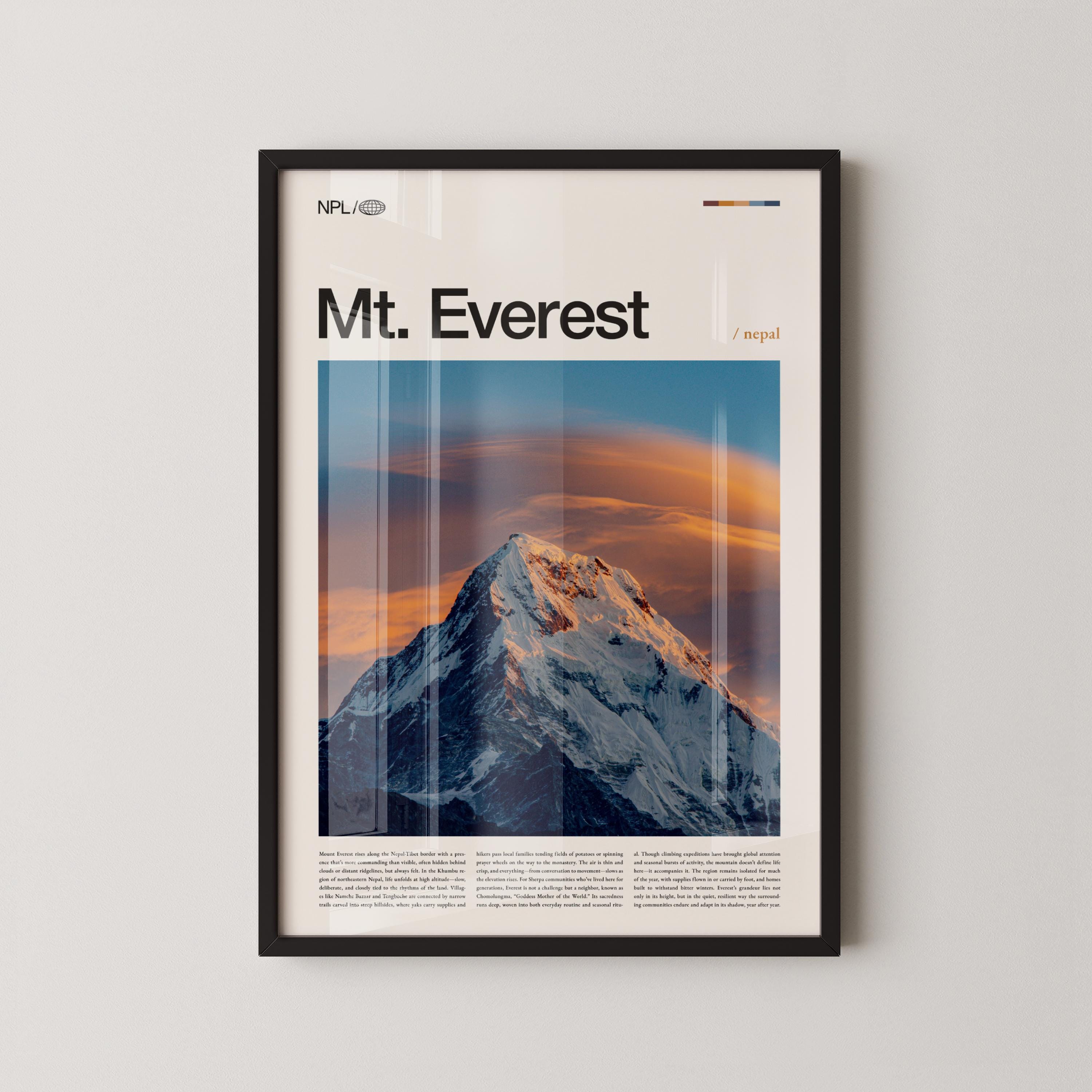 Buy Mount Everest Wall Art, Majestic Himalayan Landscape Print