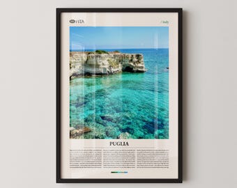 Puglia Print, Puglia Wall Art, Puglia Poster, Puglia Photography, Italian Coastal Region, Mediterranean Landscape Decor