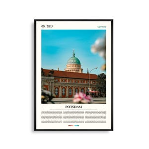 Potsdam Druck Deutschland, Potsdamer Mauer Kunst, Potsdam Poster, Potsdam Foto, Schloss Sanssouci, Historische Gärten, Stadtansicht Dekor
