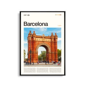 Barcelona Spanien Wandkunst, Kultige Stadtbild und Architektur Poster, Barcelona Poster, Katalonien Fotografie, Mediterranes Dekor