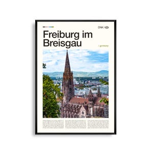 Freiburg im Breisgau Deutschland Wall Art, Historische Altstadt und Schwarzwald Druck, Freiburg Poster, Baden-Württemberg Fotografie