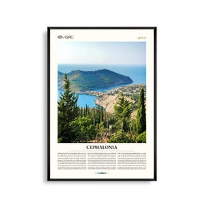 Kefalonia Griechenland Wandkunst, Ionische Insel Landschaft Druck, Kefalonia Poster, Malerische Küsten Fotografie, Griechische Insel Dekor