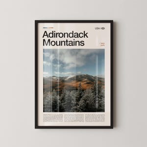 Adirondack Mountains Poster New York, Adirondack Mountains Wandbild, Adirondack Mountains Poster, Adirondack Mountains Foto, Lake Plazid