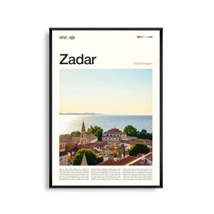 Zadar Print, Zadar Wandkunst, Zadar Poster, Zadar Fotografie, Kroatische Küste, Adriatisches Meer Dekor