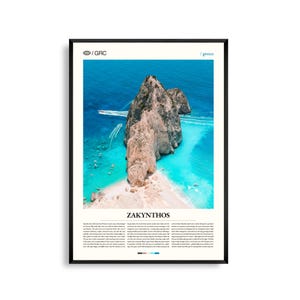 Zakynthos Druck, Zakynthos Wandkunst, Zakynthos Poster, Zakynthos Fotografie, Strand auf der griechischen Insel, Ägäis Dekor