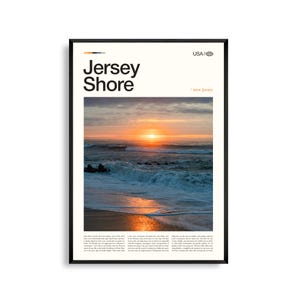 Jersey Shore New Jersey Wand Kunst, Küste Strand Landschaft Druck, Jersey Shore Poster, Malerische Atlantik Fotografie, Dekor am Meer