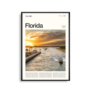 Florida afdrukken Florida, kunst aan de muur Florida, poster Florida, foto Florida, Everglades National Park, Walt Disney World, South Beach, Key West