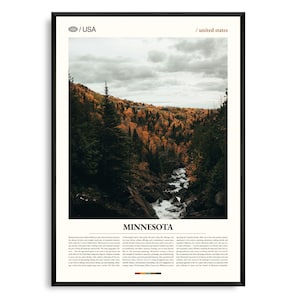 Minnesota Wandkunst, Malerische Seen und Wälder Druck, Minnesota Poster, Natur Landschaft Fotografie, Northwoods Decor
