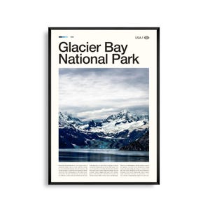 Glace Bay Nationalpark Druck Alaska, Glaver Bay Wandkunst, Glaver Bay Poster, Glazer Bay Foto, Gezeitengletscher, Wildnis