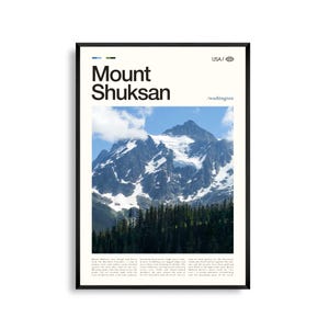 Mount Shuksan Print Washington, Mount Shuksan Wandkunst, Mount Shuksan Poster, Mount Shuksan Foto, North Cascades Decor, Alpiner Berg