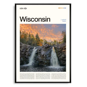 Wisconsin Druck, Wisconsin Wandkunst, Wisconsin Poster, Wisconsin Foto, Midwest Landschaft, Great Lakes Decor, Rustikale Natur Kunst