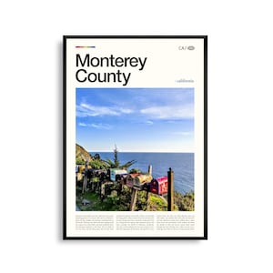 Monterey Print Kalifornien, Monterey Wandkunst, Monterey Poster, Monterey Foto, Monterey Bay Aquarium, Cannery Row, Pacific Grove, 17-Meilen