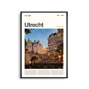 Utrecht Print Niederlande, Utrecht, Wall Art, Utrecht Poster, Utrecht Foto, Dom Turm, Grachten, Historische Stadtansicht, Dutch Decor,