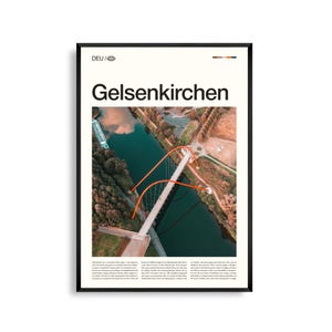 Gelsenkircher Deutschland Wand Kunst, Stadtlandschaft und Industriekultur Poster, Gelsenkircher Dekor