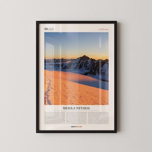 Sierra Nevada Print California, Sierra Nevada Wall Art, Sierra Nevada Poster, Sierra Nevada Photo, Yosemite National Park, Lake Tahoe