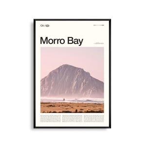 Morro Bay Print California, Morro Bay Wall Art, Poster di Morro Bay, Foto di Morro Bay, Morro Rock, Morro Bay State Park, Embarcadero, Montaña de