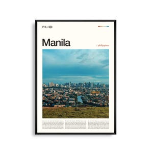 Manila Philippinen Wand Kunst, Historische Stadtansicht und Bucht bei Sonnenuntergang Druck, Manila Poster, Südost Asien Fotografie, Urban Decor