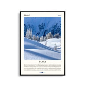 Ischgl Österreich Wand Kunst, Alpines Dorf und Sonnenuntergang Berglandschaft Druck, Ischgl Poster, Malerische Europäische Fotografie, Winter Dekor