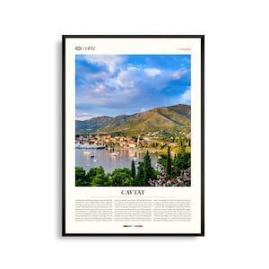 Cavtat Kroatien Wand Kunst, Adriatische Küste Stadt Druck, Cavtat Poster, Malerische Meer Fotografie, Mediterranes Dorf Dekor