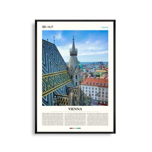 Wien Print Österreich, Wien, Wand Kunst Wien, Wien Poster, Wien Foto, Schloss Schönbrunn, Historische Architektur, Donau, Stadtbild Dekor