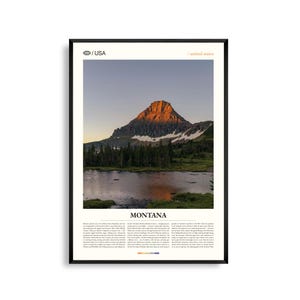 Arte mural de Montana, impresión de paisaje campestre de cielos grandes, póster de Montana, fotografía de naturaleza escénica, decoración de la naturaleza salvaje del oeste