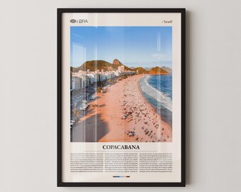 Copacabana Print, Copacabana Wall Art, Copacabana Poster, Brazil
