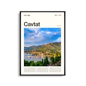 Cavtat Kroatien Wand Kunst, Adriatische Küste Stadt Druck, Cavtat Poster, Malerische Meer Fotografie, Mediterranes Dorf Dekor