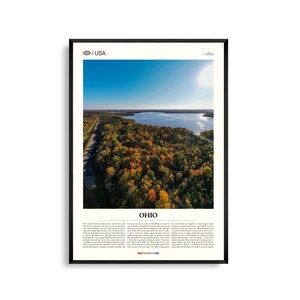 Impresión de Ohio, arte mural de Ohio, póster de Ohio, fotografía de paisaje del Medio Oeste, decoración de la región de los Grandes Lagos, fotografía rústica de naturaleza