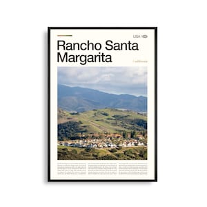 Impresión de Rancho Santa Margarita, California, Arte mural RSM, Póster de paisaje de montaña, Decoración suburbana del sur de California, Fotografía de naturaleza escénica