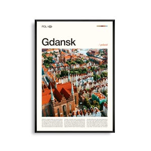 Danzig Polen Wandkunst, Historisches Hafenviertel und Altstadt Druck, Danzig Poster, Malerische Ostsee Fotografie, Nordpolen Dekor