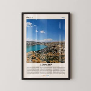 Gaziantep Turkey Wall Art, Historic City and Castle Landscape Print, Gaziantep Poster, Scenic Southeastern Turkey Photography Decor