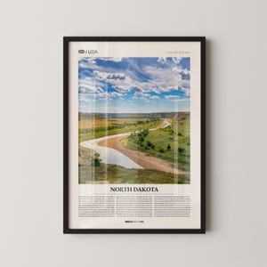 North Dakota Print, North Dakota Wall Art, North Dakota Poster, North Dakota Photo, Theodore Roosevelt National Park, Great Plains Landscape