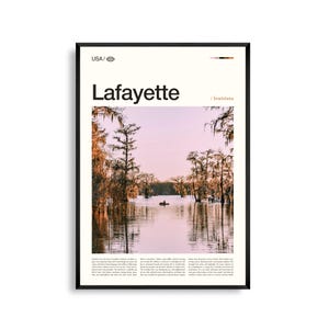 Lafayette Louisiana Wandkunst, Bayou Landschaftsdruck, Lafayette Poster, Malerische Cajun Country Fotografie, Südlouisiana Dekor